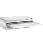 7200 Planschrank lichtgrau 5 Schubladen 135,0 x 96,0 x 42,0 cm